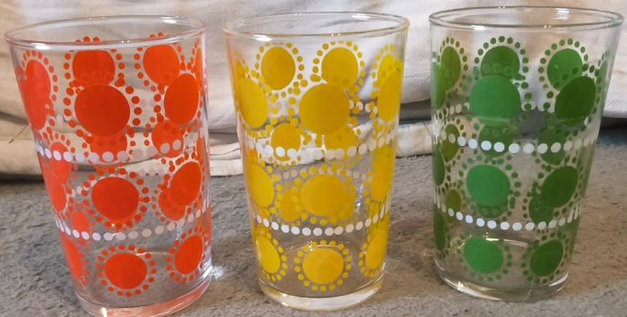 70's French jug and glasses