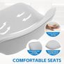 Bar Stools Set of 2 Modern Breakfast Barstools, Adjustable Swivel Counter Height Bar Chairs Faux Leather Upholstered Counter Stools with Hollow Back for Kitchen Island, Grey Image 5