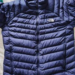 Genuine  mens North Face blue puffer jacket 550 fill. XL