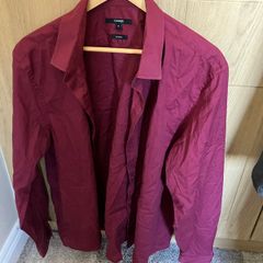 Purple log sleeve shirt size18 collar