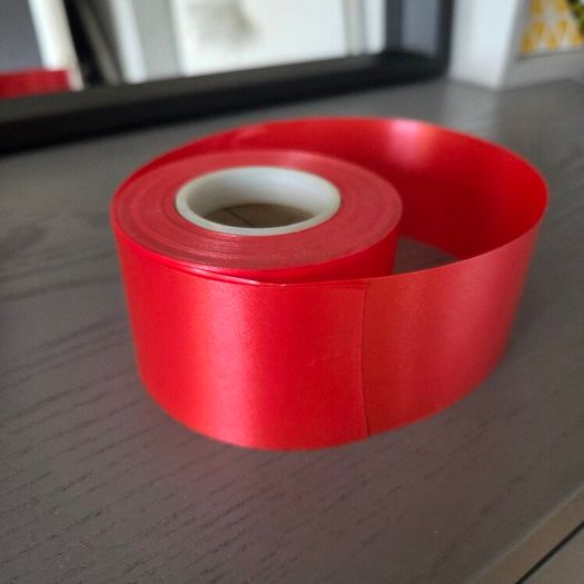 Red Satin Ribbon Roll 5cm Wide