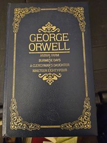 George Orwell Collected Stories Vintage Faux Leather Hardcover Gold Edge 1986.IN GOOD CONDITION. See photos for condition