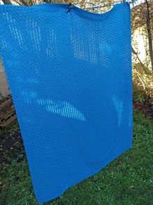Blue Knitted Blanket