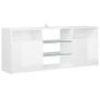 TV Cabinet with LED Lights High Gloss White 120x30x50 cm Image 6