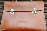 Vintage 70s Vintage Leather BAG 16,2" x 14"