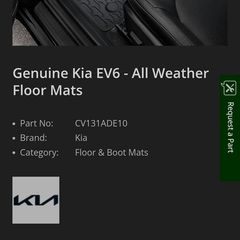 Genuine Kia EV6 - All Weather Floor Mats and Boot liner