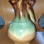 Glazed  Art Pottery Vase/Jug, green & brown shades, Spanish M.G.Arroyo style, H 17,5 cm Image 2