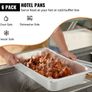 6 Pack Full Size Steam Table Pans - 13L Capacity - Stainless Steel - Deep Design 20.9 x 12.8 x 3.9 Inch Image 2