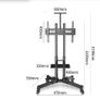 BRAND NEW Mobile TV Cart Floor Stand Mount Home Display Free Lifting Trolley for 32-65' TV Holder Image 4
