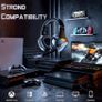 Gaming Headset for PS4 PS5 Xbox One PC Switch PS4 Headset with Noise Cancelling Mic, 3D Surround Sound Over Ear Gaming Headphones with RGB Light 3.5mm Jack (FREE POSTAGE) Image 5