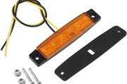 30pcs 12V 6 LED Red+White+Yellow Truck Trailer Side Marker Indicators Truck cab marker lights
