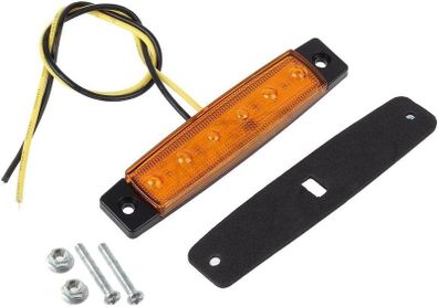 30pcs 12V 6 LED Red+White+Yellow Truck Trailer Side Marker Indicators Truck cab marker lights