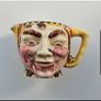 Vintage character 'Price Bros' face jug mid century ceramic pottery jester clown Toby pitcher Image 9