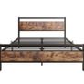 Double Bed Frames with Wood Headboard Image 2