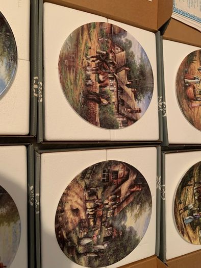Thatched farming plates