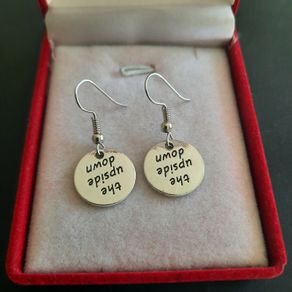 Stranger Things "The Upside Down" Silver Tone Earrings