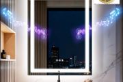 500x700 mm LED Bathroom Mirror with Lights,Bluetooth Dual Speaker,Anti-Fog