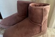 Light Pink Ugg Style Ankle Boots