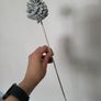 Decorative cones on sticks - white and silver 5pcs NEW Image 5