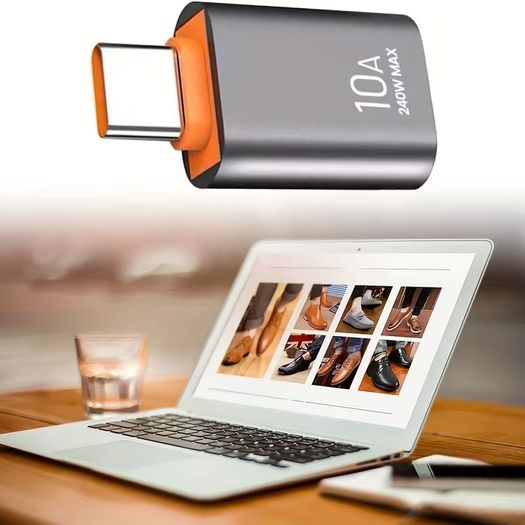 USB-C to USB Female Converter for MacBook, Laptop, Mi - Plastic and Metal Surface, Matte Finish