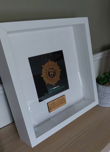 Irish Defence Forces Embroidered FF Badge Picture Frame