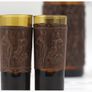 Vintage Amber Glass Decanter Glasses Set Image 8