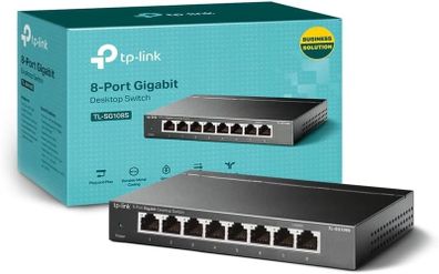 TP-Link TL-SG108S Network Switch 8-Port Gigabit Desktop Hub Ethernet Splitter/ Brand New