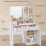 Dressing table with LED lighting 90 cm wide Image 3