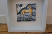 Ceramic Hand Painted Italian Framed Tile