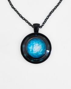 Glow in the Dark Black Necklace Pendant