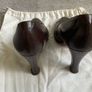 Pair of vintage handcrafted italian leather stilettos Image 3