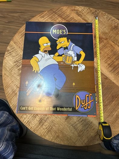 Simpsons metal sign