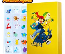 Pokemon Figure Gift Box mini Pikachu Character Doll Bulbasaur Children Christmas Advent Calendar Toy Gifts