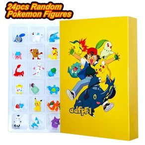Pokemon Figure Gift Box mini Pikachu Character Doll Bulbasaur Children Christmas Advent Calendar Toy Gifts