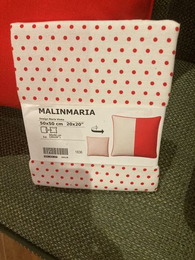 IKEA Malinmaria 50 cm by 50'cm Orange Polka Dot Cushion covers ( 2 ) - Brand new