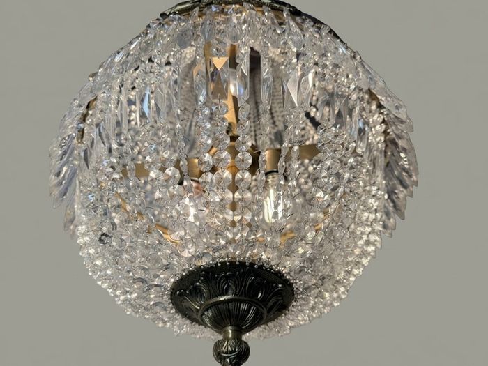 Exceptional Large Basket Shape Chandelier