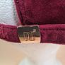 River Island velvet baseball cap hat womens girls burgundy gold Image 8