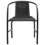 Garden Chairs 2 pcs Plastic Rattan and Steel 110 kg Image 3