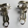 CHANEL CC Logos Used Earrings Silver Rhinestones Clip-On  Vintage Image 9