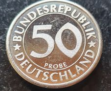 Germany 50 Pfennig Probe 2005 coin . Proof Like Finish.