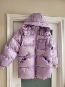 Boohoo Mauve Puffer Coat Sz 8UK Tall (Fit 8-12UK)