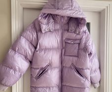 Boohoo Mauve Puffer Coat Sz 8UK Tall (Fit 8-12UK)
