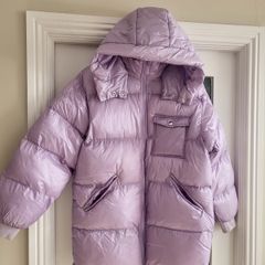Boohoo Mauve Puffer Coat Sz 8UK Tall (Fit 8-12UK)