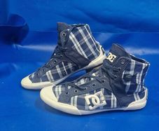 DC Shoes Chelsea Z HighTop  Navy Plaid  UK 4  EU 37