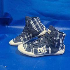 DC Shoes Chelsea Z HighTop  Navy Plaid  UK 4  EU 37