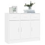 Sideboard White 91x28x75 cm Engineered Wood Image 2