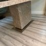 Large Marble Dining Table 180cm Single Pedestal Base plus 6 chairs Image 3