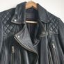 Allsaints Leather Jacket Size Uk 10 Image 5