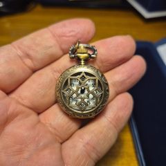 Vintage Small Bronze Quartz Pocket Watch