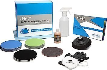 Glass Polish 25022 PRO Glass Scratch Removal Kit for Professional Scratched Glass Repairs -  125mm with M14 Thread